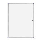 Info-Wandvitrine, 112 cm hoch,  80x2,0 cm (B/T), Rückwand Stahl weiß, 